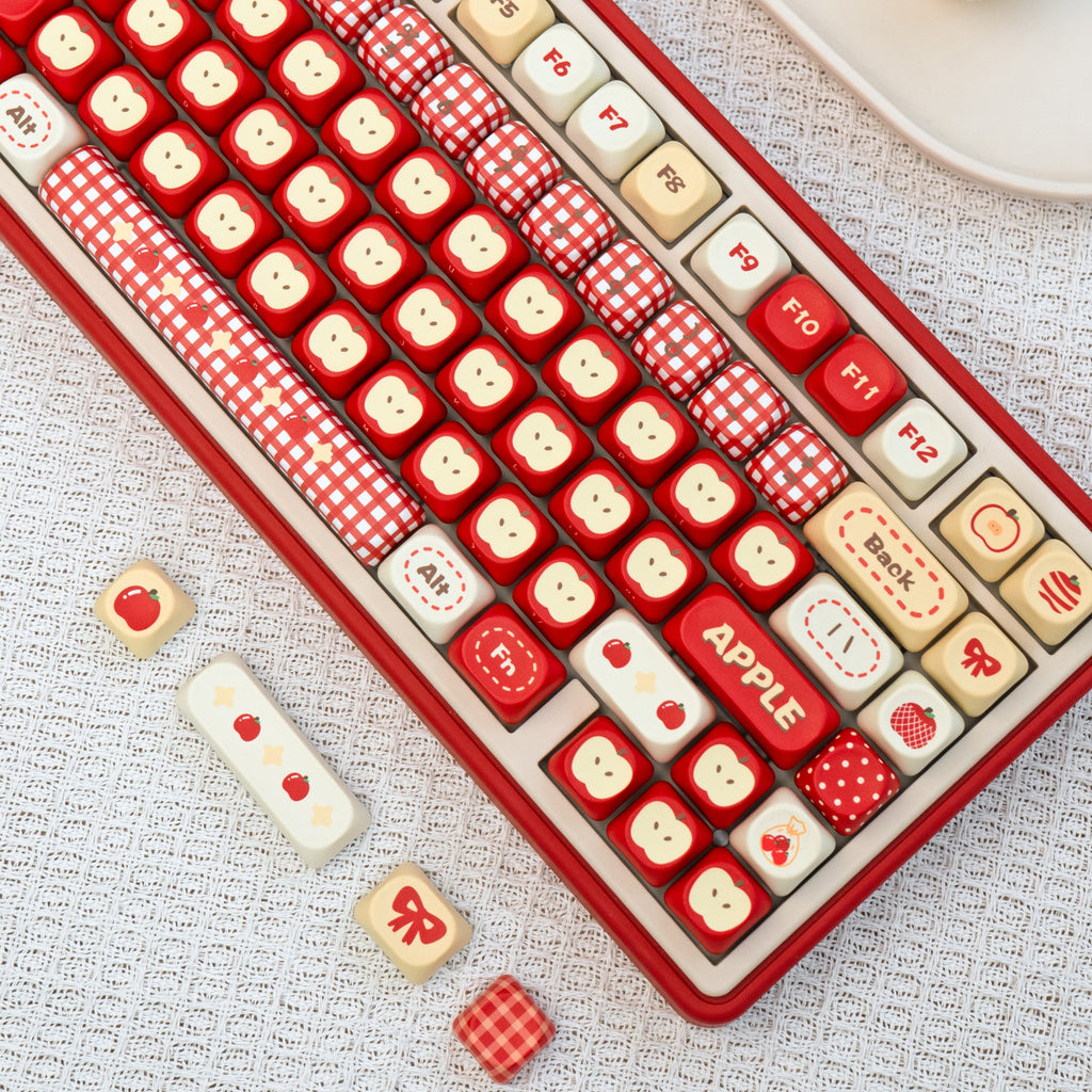 UR82 Apple Dot Red Three-Mode Mechanical Keyboard