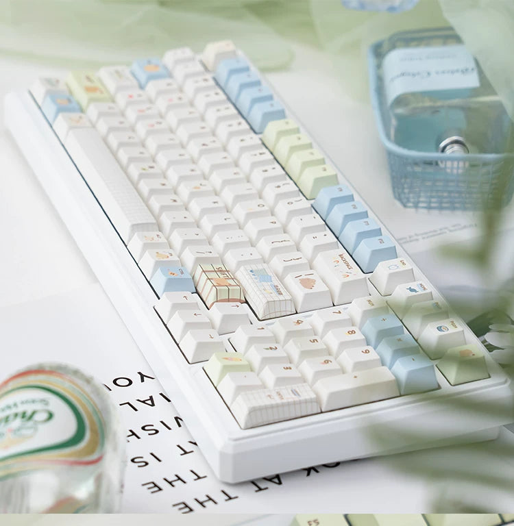 UR98 White Three-Mode Mechanical Keyboard | Gasket RGB Hot-Swap Custom Kit