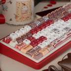 UR82 Baking Cat Red Three-Mode Mechanical Keyboard
