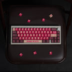 Retro Pixel Red & Black Keycap Set | Premium Cherry Profile PBT