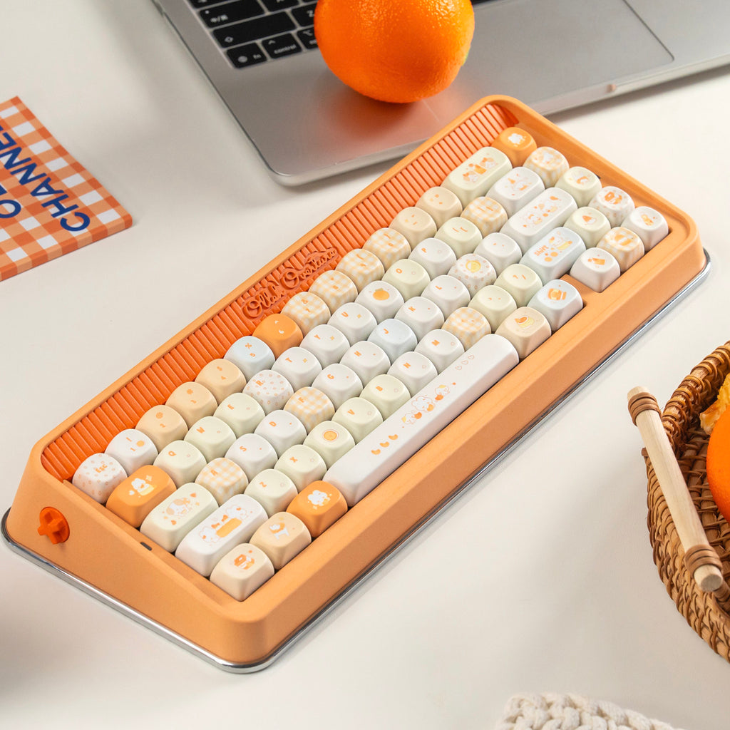 Juxia Dango Keycap Set | Orange Summer PBT Cherry & MOA Profile Keycaps