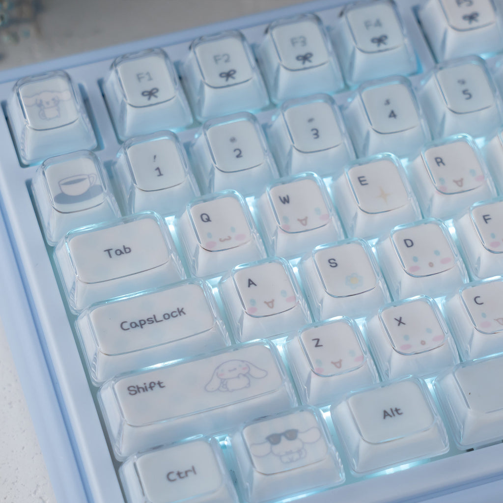 UR82 Cinnamoroll Crystal Jelly Mechanical Keyboard | KDA Profile PBT + PC Magnetic Switch