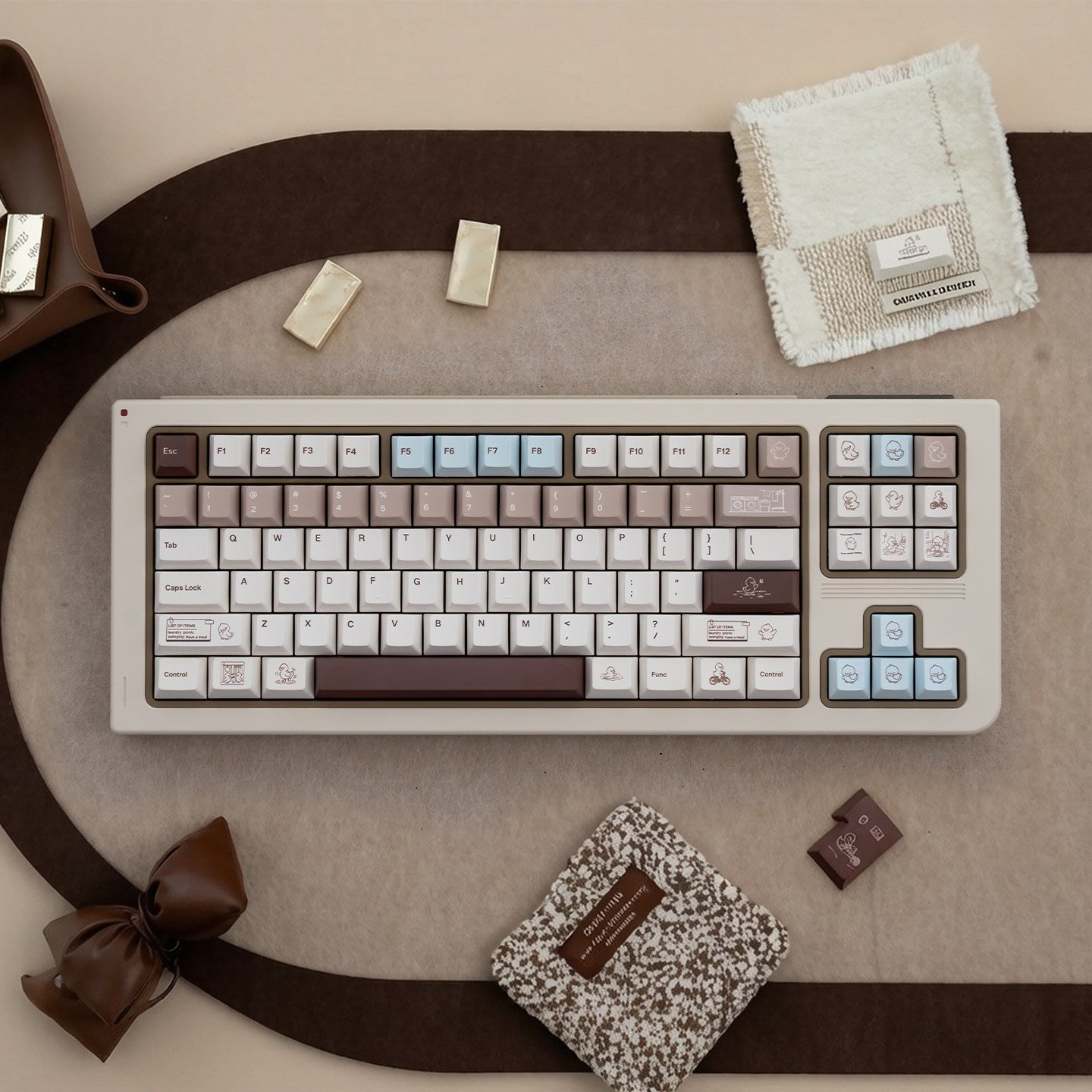 Coco Duck Retro Milk Latte Keycap