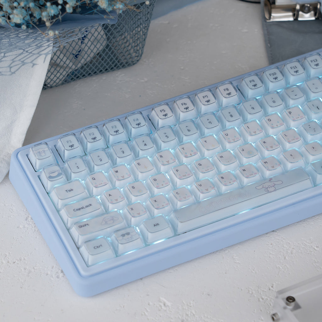 UR82 Cinnamoroll Crystal Jelly Mechanical Keyboard | KDA Profile PBT + PC Magnetic Switch