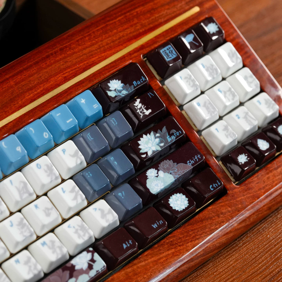 URE x XVX Ceramic Lotus Keycap Set | Cherry Profile PBT Dye-Sub Keycaps
