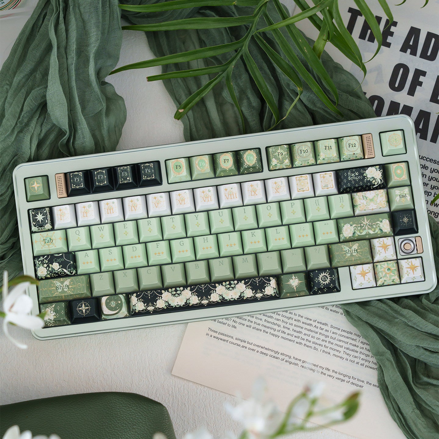 Cherry Profile Night Astrology Pearl PBT Keycap Set