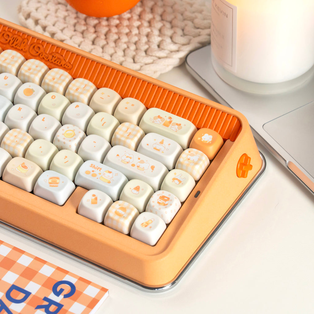 Juxia Dango Keycap Set | Orange Summer PBT Cherry & MOA Profile Keycaps