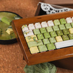 Jin Gui Longjing Ceramic Keycap Set | EdgeLit Cherry Profile PBT Keycaps