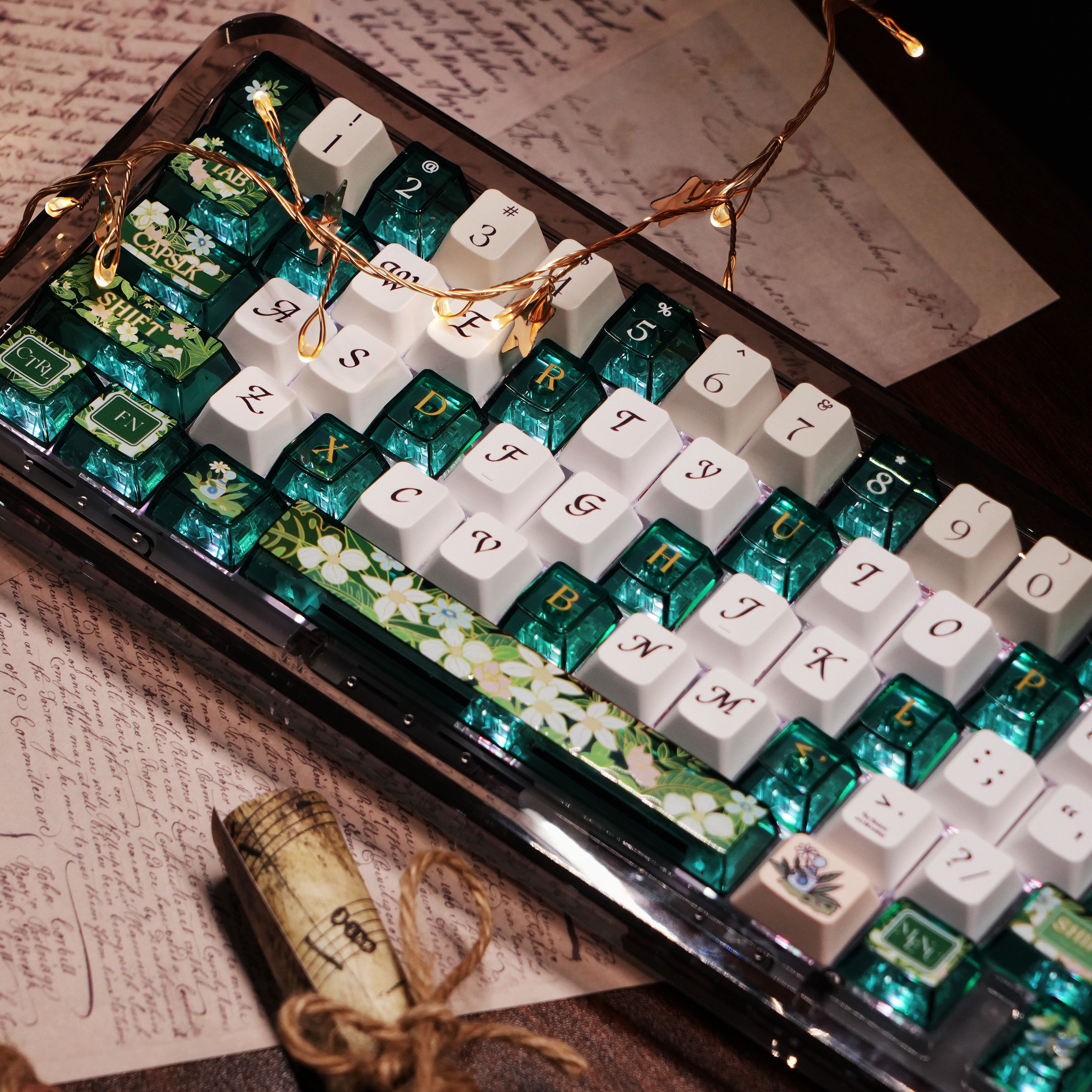 Fanxi Spring Ode Keycap Set | FC Profile PBT + PC Edge Glow Keycaps