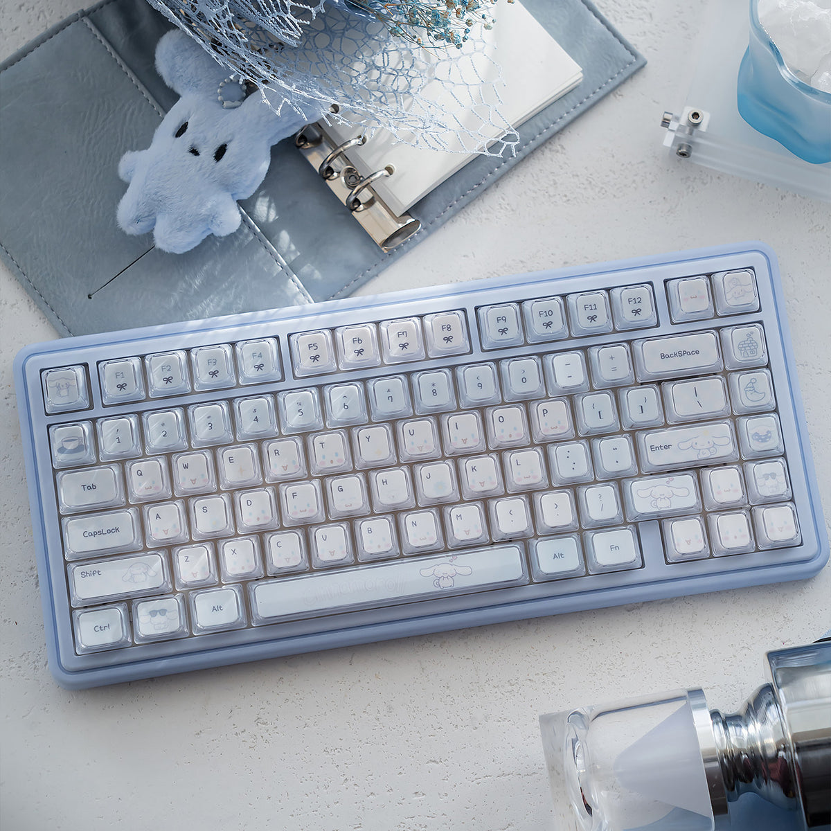 UR82 Cinnamoroll Crystal Jelly Mechanical Keyboard | KDA Profile PBT + PC Magnetic Switch
