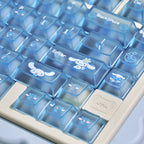 URE Blue Yujian Dog PC Fog Transparent Keycaps