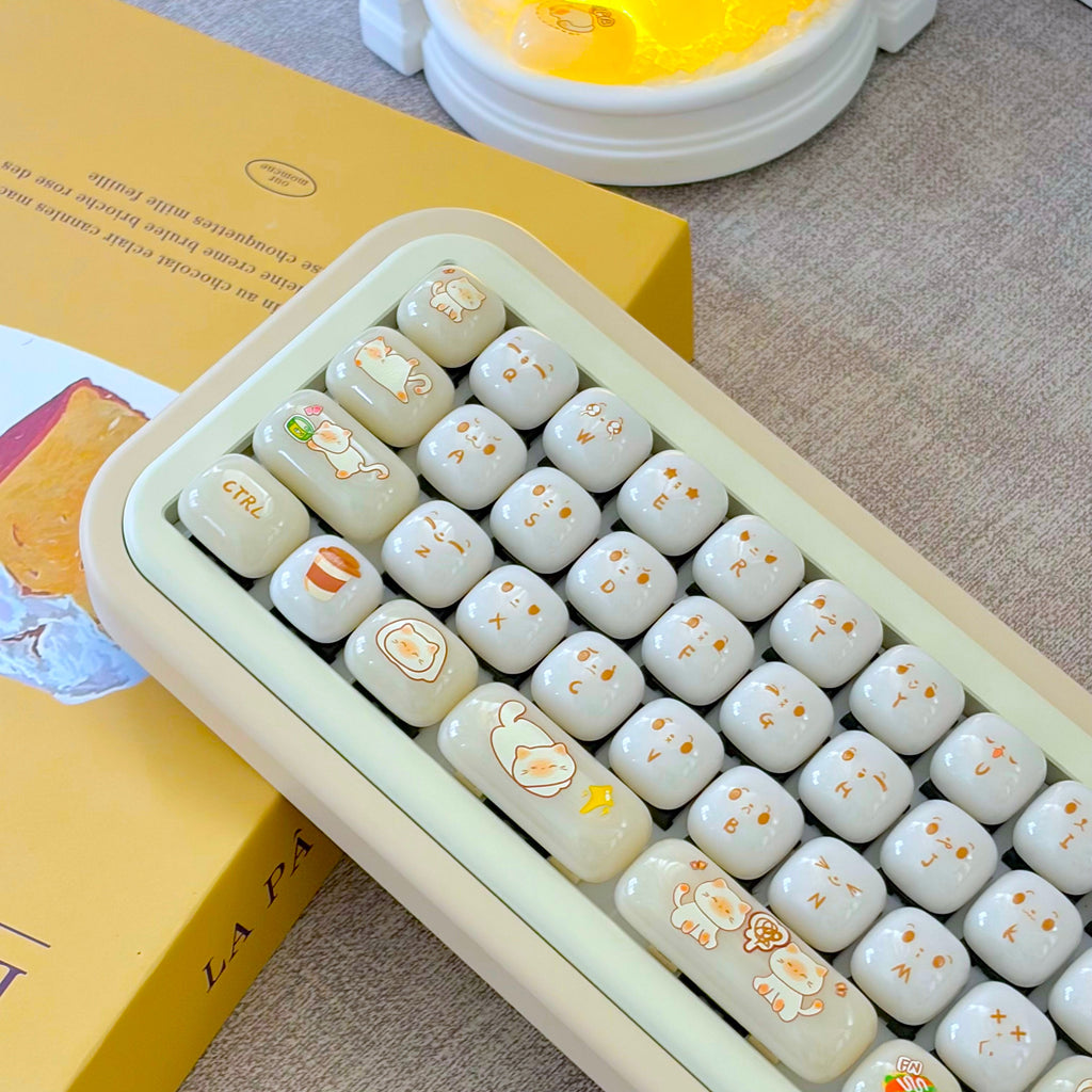 MOG Bag Cat Jelly PC Keycap Set | Translucent RGB-Friendly Keycaps