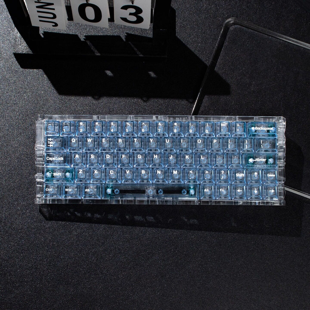 cherry-CZL - Blue transparent engraved R2
