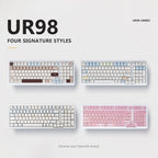 UR98 White Three-Mode Mechanical Keyboard | Gasket RGB Hot-Swap Custom Kit