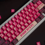 Retro Pixel Red & Black Keycap Set | Premium Cherry Profile PBT