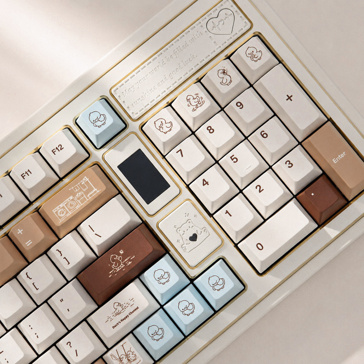 Coco Duck Retro Milk Latte Keycap