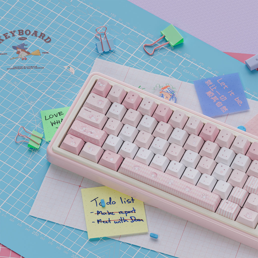 UR65 Pink Melody Three-Mode Mechanical Keyboard
