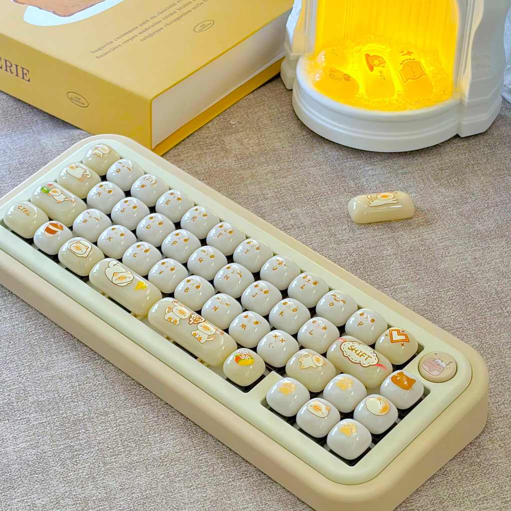 MOG Bag Cat Jelly PC Keycap Set | Translucent RGB-Friendly Keycaps