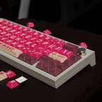 Retro Pixel Red & Black Keycap Set | Premium Cherry Profile PBT