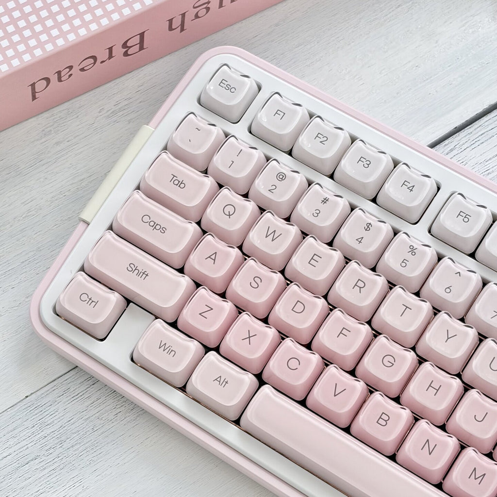 Jelly Foundation Keycap Set | Translucent Pastel Pink PBT Keycaps
