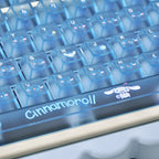 URE Blue Yujian Dog PC Fog Transparent Keycaps