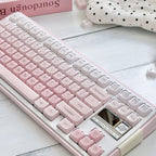 Jelly Foundation Keycap Set | Translucent Pastel Pink PBT Keycaps