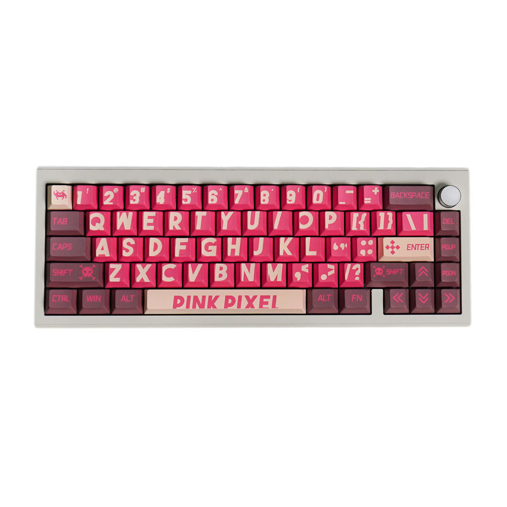 Retro Pixel Red & Black Keycap Set | Premium Cherry Profile PBT