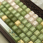 Jin Gui Longjing Ceramic Keycap Set | EdgeLit Cherry Profile PBT Keycaps
