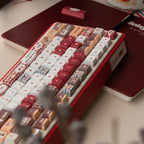 UR82 Baking Cat Red Three-Mode Mechanical Keyboard