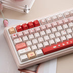 UR82 Strawberry Dessert Powder Three-Mode Mechanical Keyboard