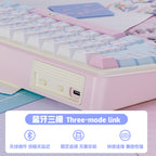 UR65 chalk dog triple-mode mechanical keyboard