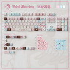 Velvet strawberry pink keyboard PC + PBT keycaps