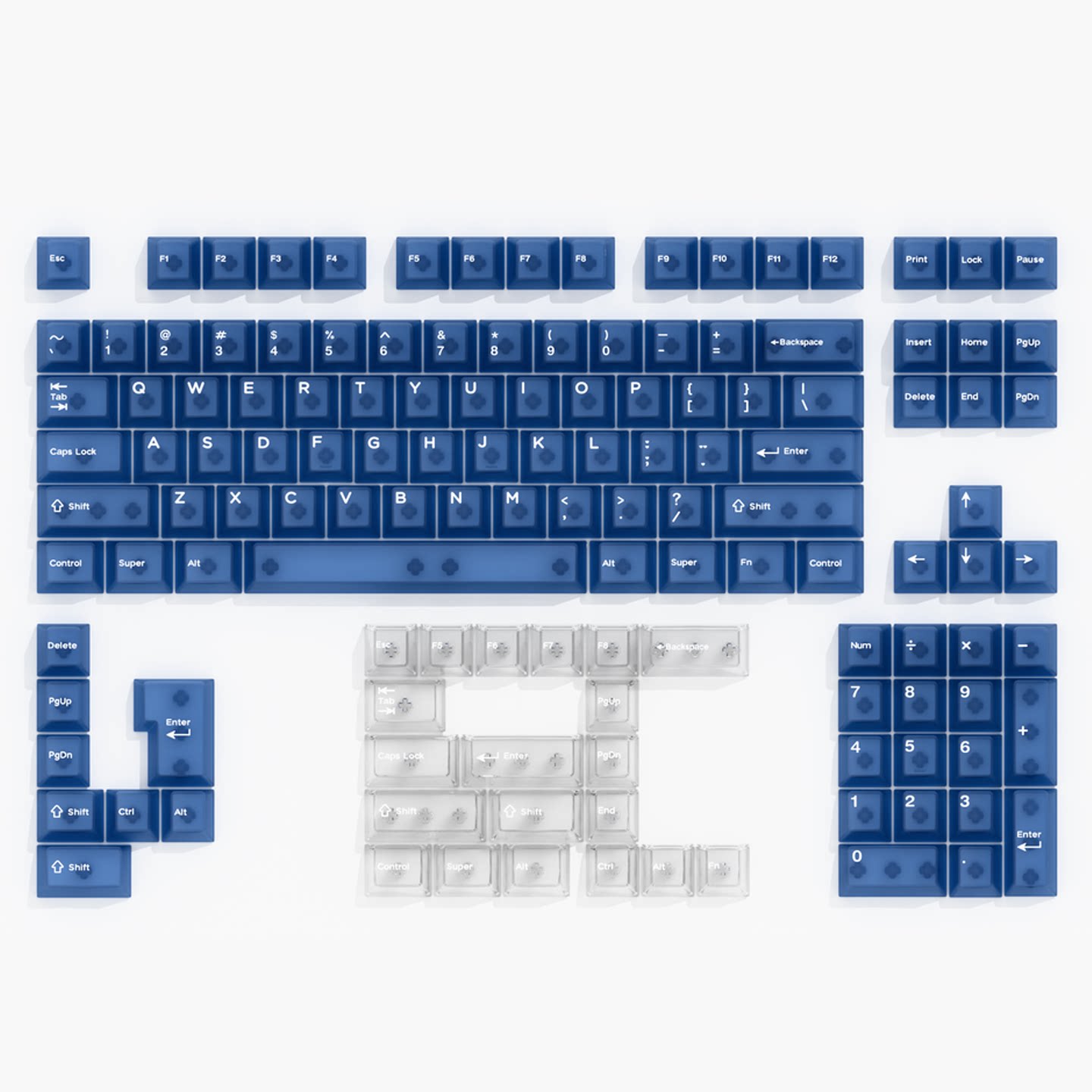 cherry-CZL - Blue transparent engraved R2