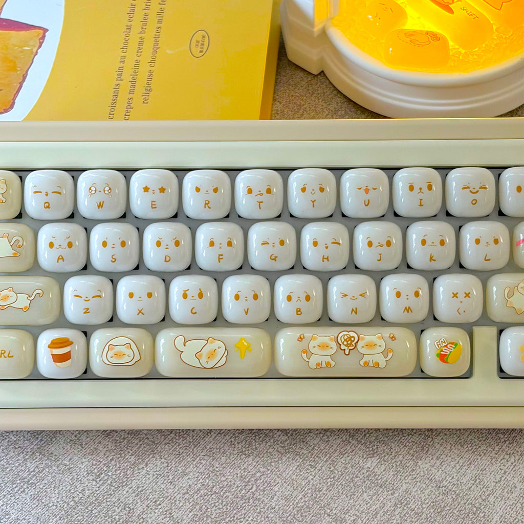 MOG Bag Cat Jelly PC Keycap Set | Translucent RGB-Friendly Keycaps