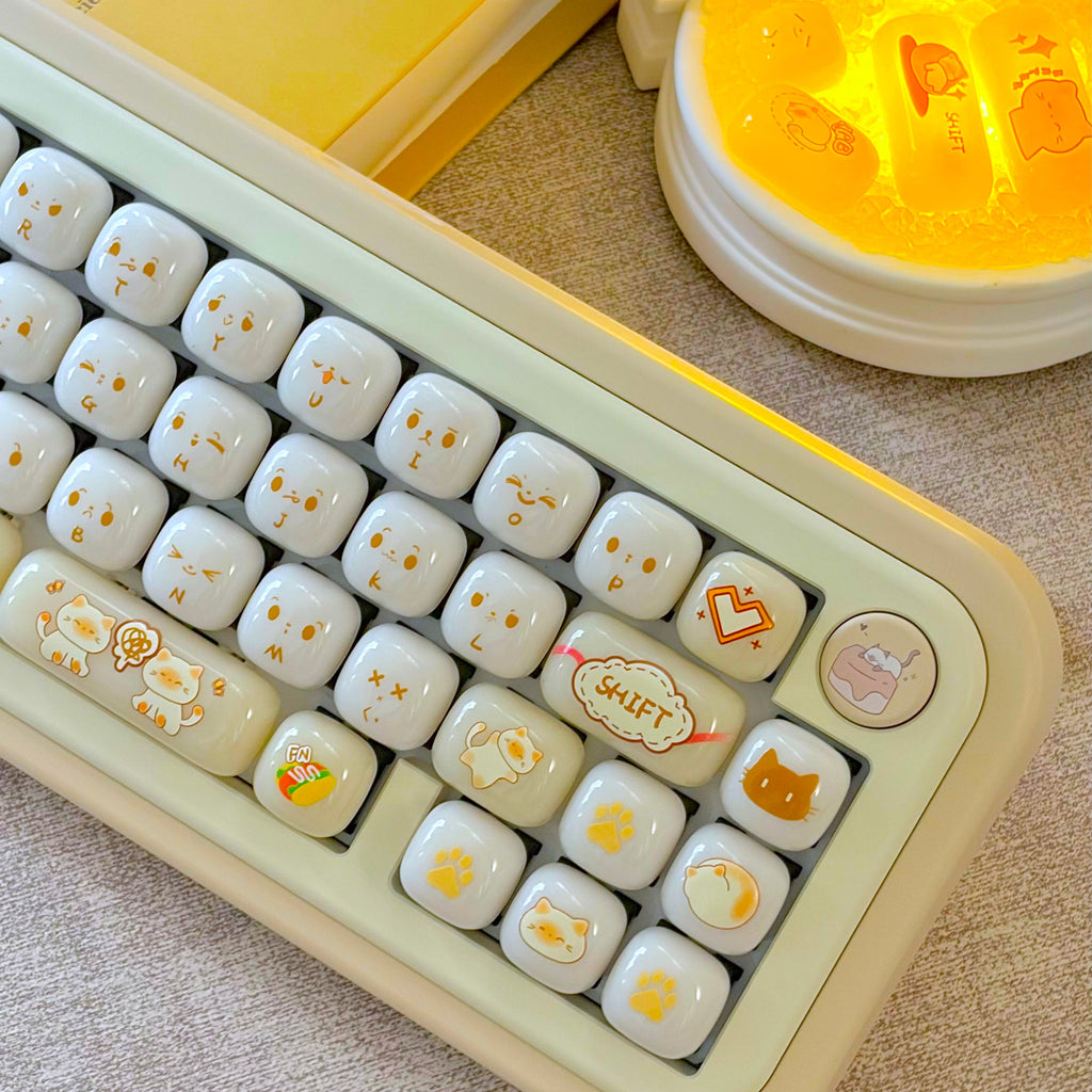 MOG Bag Cat Jelly PC Keycap Set | Translucent RGB-Friendly Keycaps
