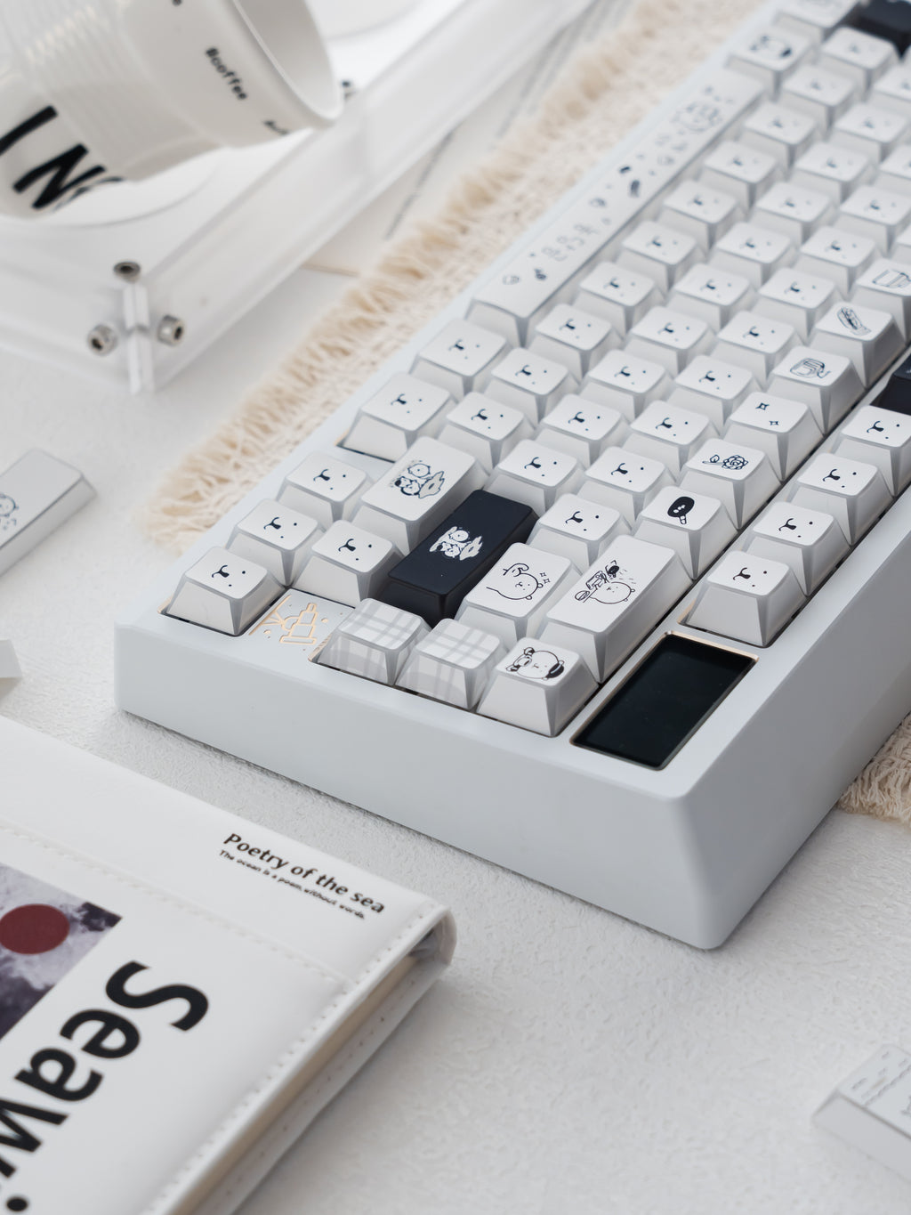 Urebab Cherry Self-mocking Bear - Folded Shadow Keycaps BPT