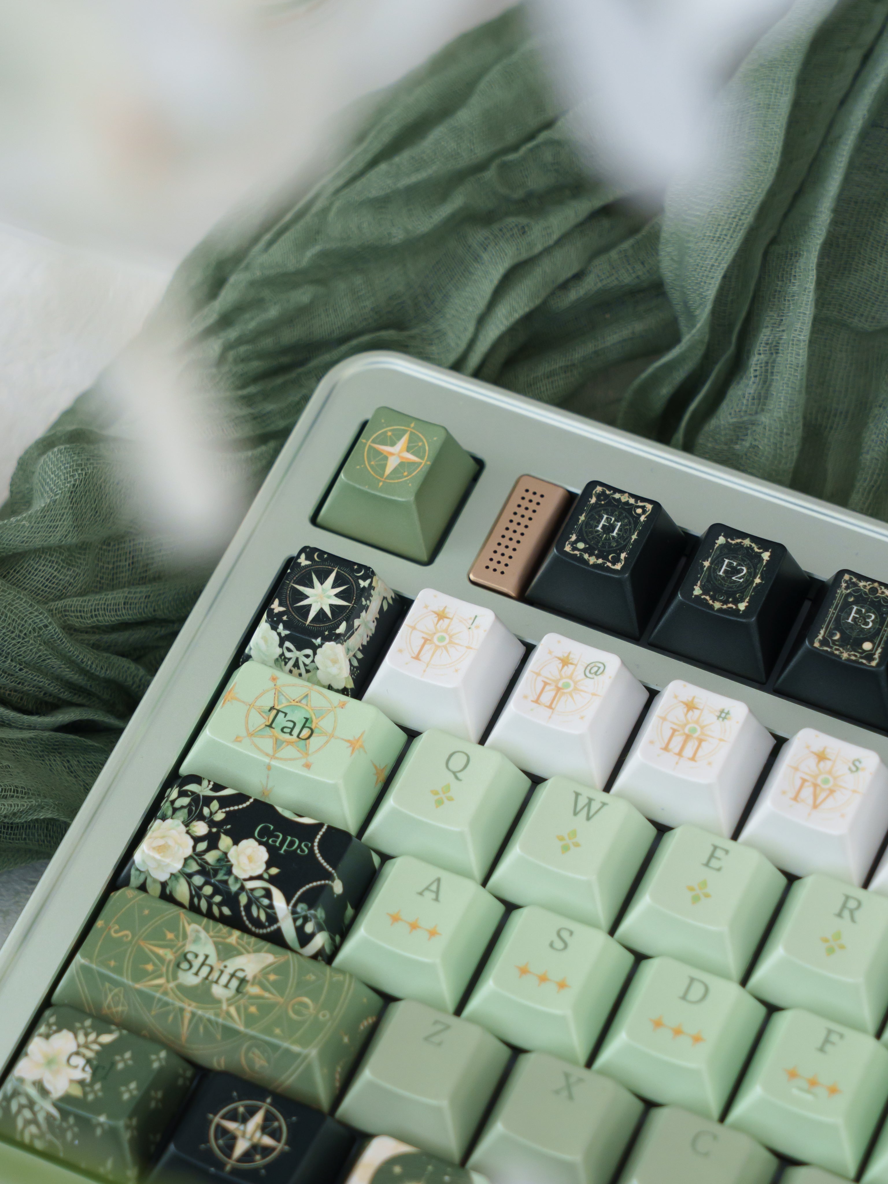 Urelab Cherry Night Astrology - Pearl Keycaps set