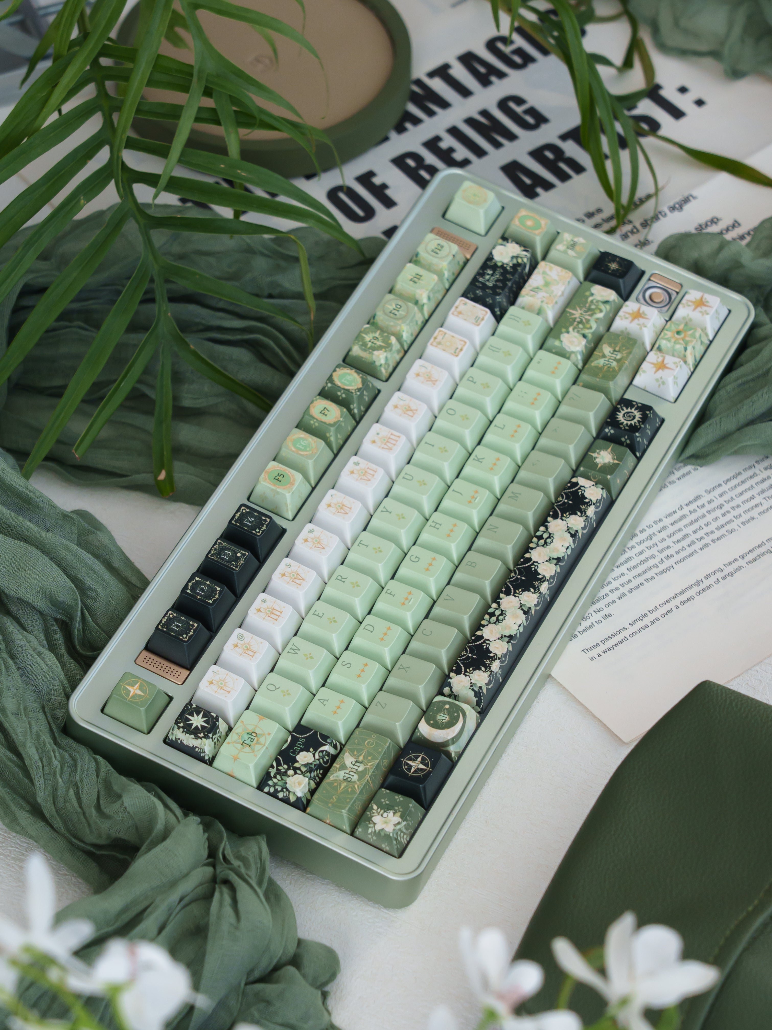 Urelab Cherry Night Astrology - Pearl Keycaps set