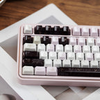 UreLab Black Veil Blush Genuine Ceramic Keycap Set
