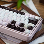 UreLab Black Veil Blush Genuine Ceramic Keycap Set