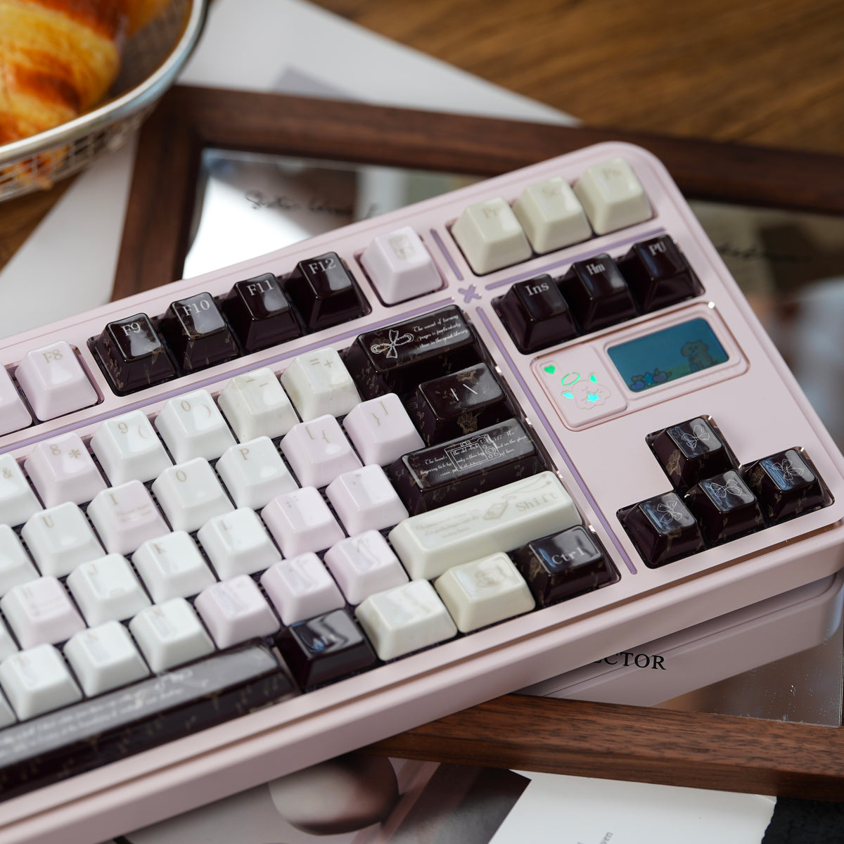 UreLab Black Veil Blush Genuine Ceramic Keycap Set