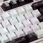 UreLab Black Veil Blush Genuine Ceramic Keycap Set