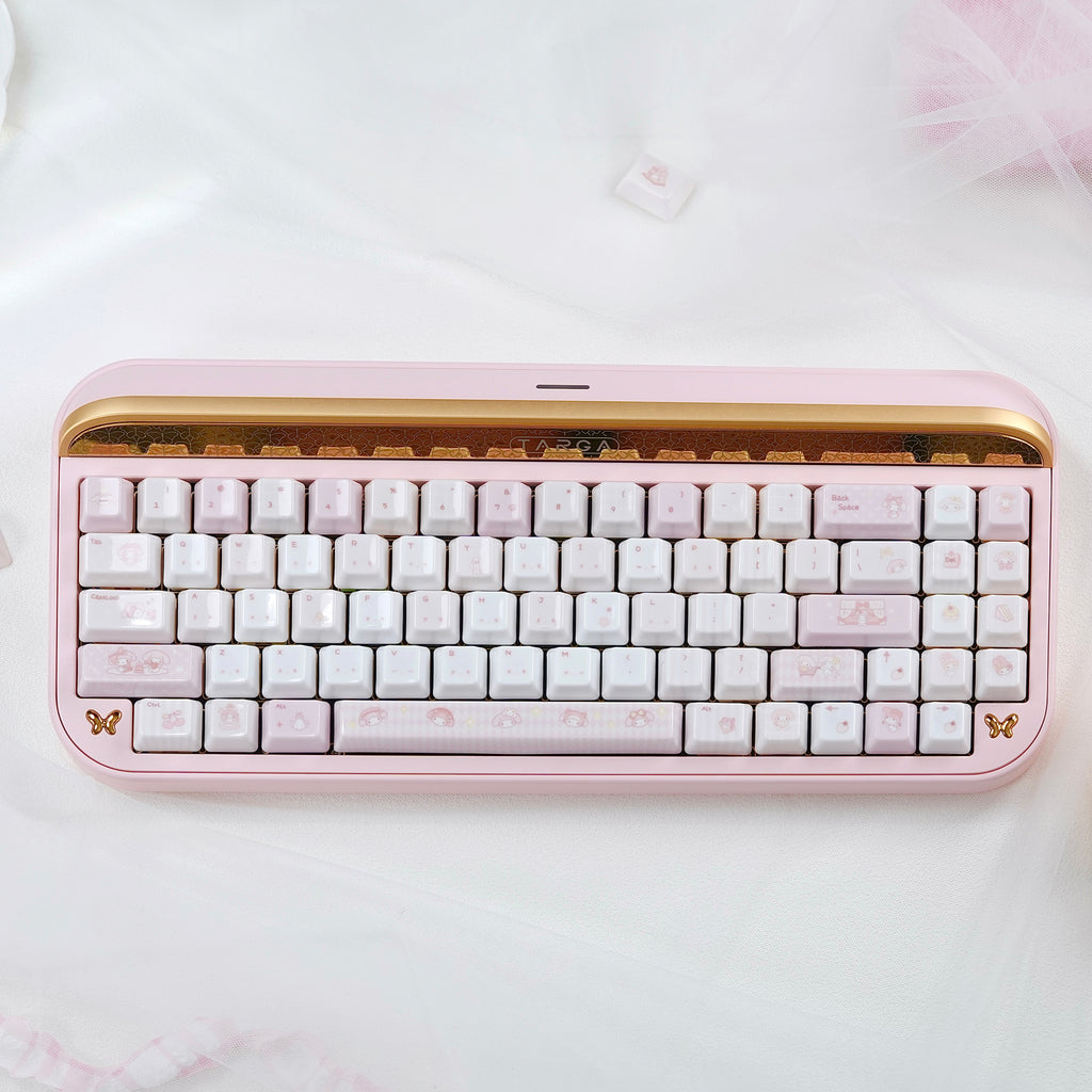Cute Pink Rabbit Ceramic Keycap Set