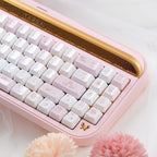 Cute Pink Rabbit Ceramic Keycap Set