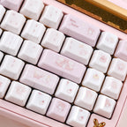 Cute Pink Rabbit Ceramic Keycap Set