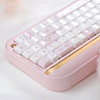 Cute Pink Rabbit Ceramic Keycap Set