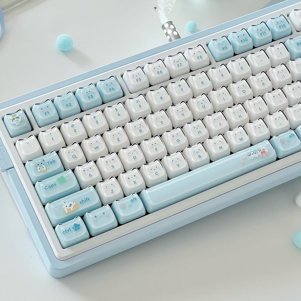 Jelly Cat Paradise Keycap Set | Translucent RGB-Friendly Keycaps