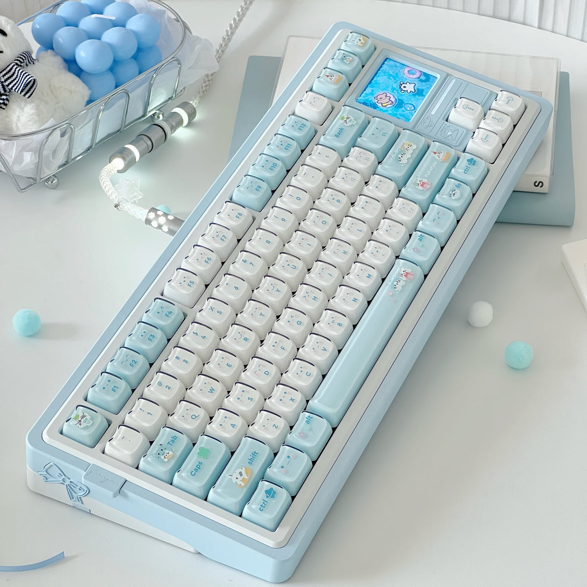 Jelly Cat Paradise Keycap Set | Translucent RGB-Friendly Keycaps