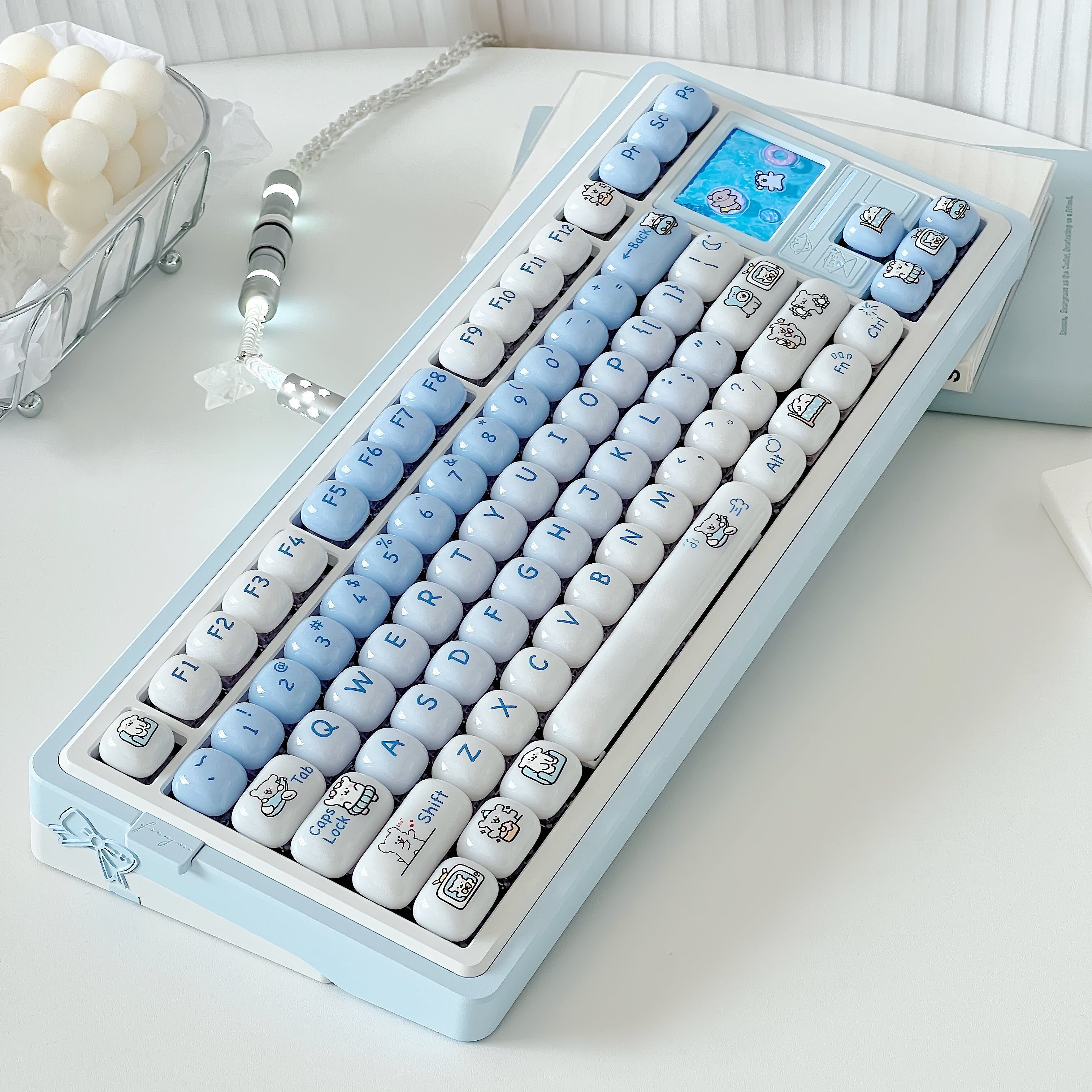 MOG Line Dog Jelly PC Keycap Set | Translucent RGB-Friendly Keycaps