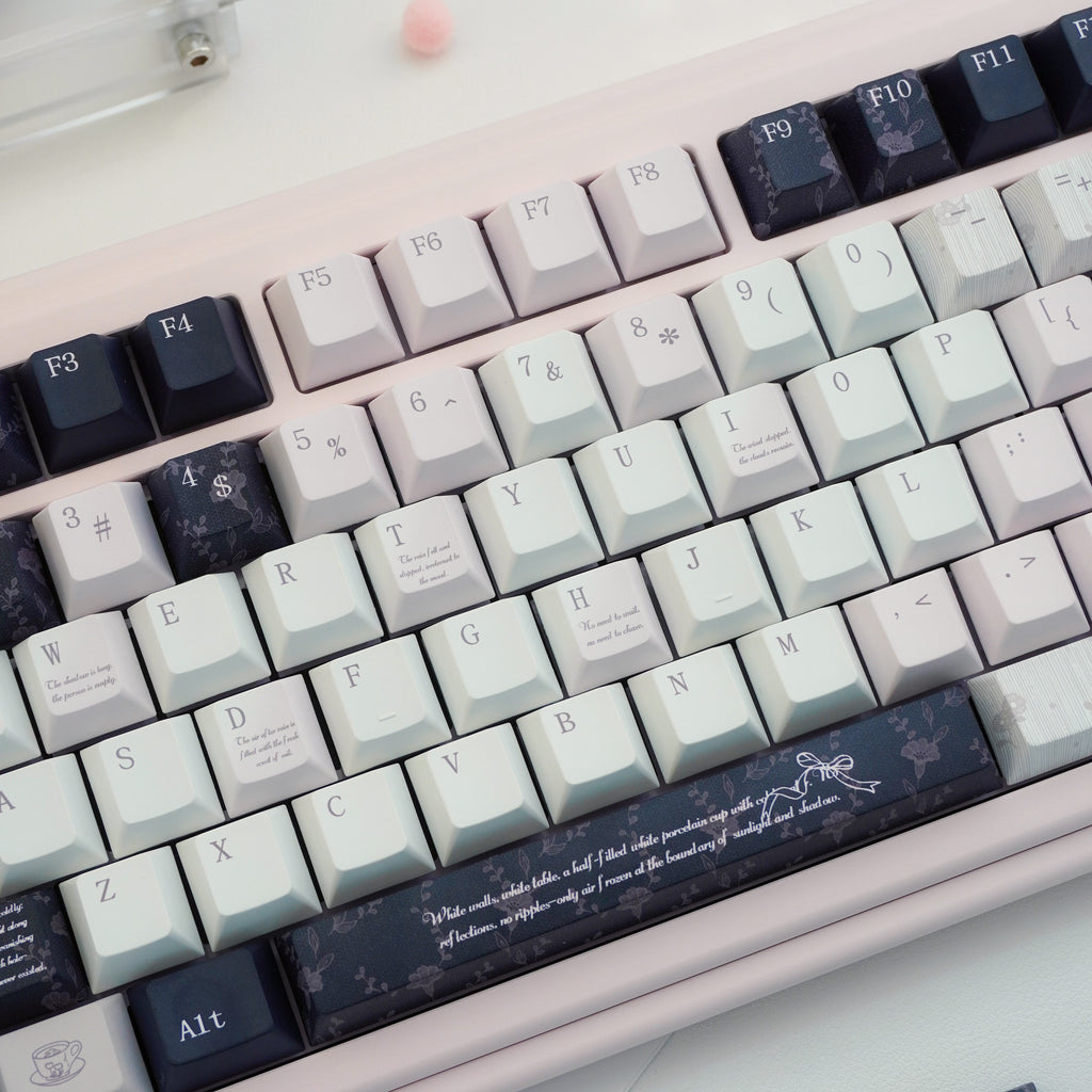 Black Veil Pink Cheeks Keycap Set